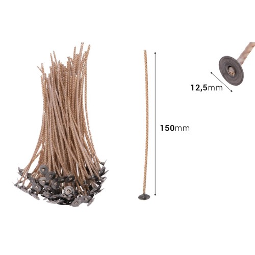 Φιτίλι ECO 6, κερωμένο με βάση, μήκος 150mm Φιτίλι ECO 6, κερωμένο με βάση, μήκος 150mm